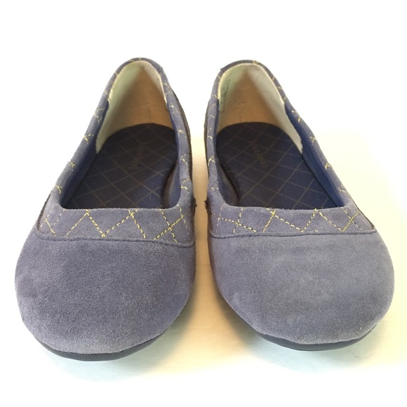 Lands’ End Flats Blue Suede Leather 7 M - Picture 4 of 8